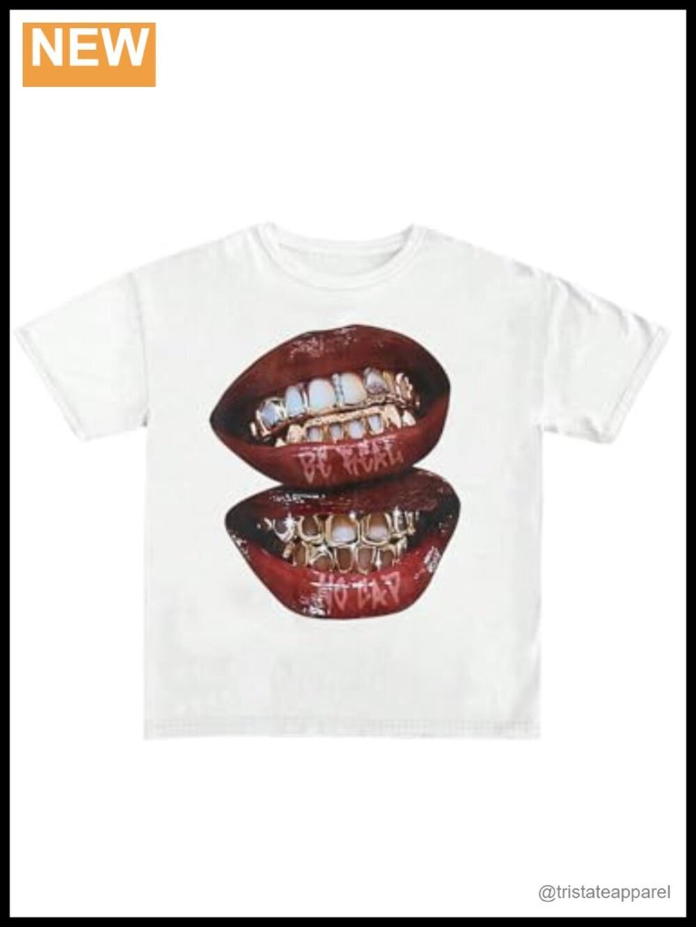 Lips Print Y2k Graphic Tee Short Sleeve Going Out Top Streetwear